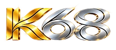 Logo k68.com Indonesia untuk kasino online, slot gacor, live casino, taruhan olahraga, bonus member baru, deposit QRIS, dan penarikan dana cepat